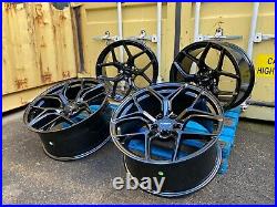 19 Aluwerks Xt2 Black Wheels 5x114.3 Vauxhall Vivaro Renault Trafic Load Rated