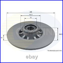 2x Brake Discs Pair Solid For Vauxhall Vivaro B 1.6 CDTI Comline Rear 4422288