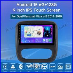 6+128G Android 15 Car Stereo Radio GPS For Vauxhall Vivaro B Renault Traffic MK3