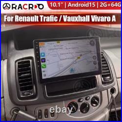 64G Android 15 Car Radio Stereo For Renault Trafic Vauxhall Vivaro A 2010-2014