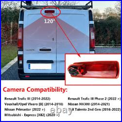 7'' Monitor Rear Brake Light Reversing Camera for Vauxhall Vivaro Renault Trafic
