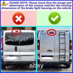 7'' Monitor Rear Brake Light Reversing Camera for Vauxhall Vivaro Renault Trafic