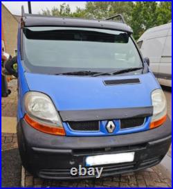 ABS PLASTIC BLACK SUN VISOR WIND DEFLECTOR FITS for RENAULT TRAFIC 2001-2021