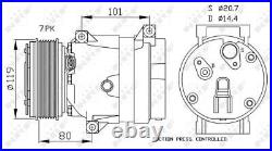 Air Con Compressor for Vauxhall Vivaro ECOTEC F4R820 2.0 (8/06-7/14) Genuine NRF