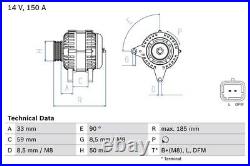 Alternator fits VAUXHALL VIVARO X83 2.5D 06 to 14 G9U630 Bosch 4405286 9121119