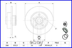 BOSCH 0986479271 Brake Disc Rear Fits Renault Trafic II Vauxhall Vivaro