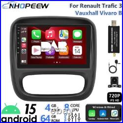 DAB+ 4+64GB CarPlay Android Radio Stereo For Vauxhall Vivaro B Renault Master 3