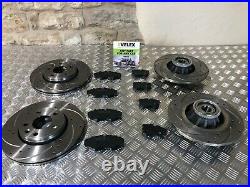 Drilled & Grooved Front & Rear Brake Discs Pads Renault Trafic Vauxhall Vivaro