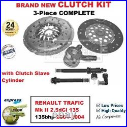 FOR RENAULT TRAFIC II 2.5dCi 135 135bhp 2001-2004 BRAND NEW 3PC CLUTCH KIT + CSC