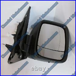 Fits Renault Trafic Wing Door Mirror Right O/S Drivers Electric Heated Black