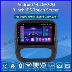 For Vauxhall Vivaro B Renault Traffic 3 Android 14 2+32GB CarPlay Stereo Sat Nav For Vauxhall Vivaro B Renault Traffic 3 Android 14 2+32GB CarPlay Stereo Sat Nav