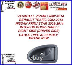 For Vauxhall Vivaro Renault Trafic Nissan Primastar Interior Door Handle Rh