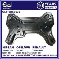 Front Subframe Crossmember For Renault Trafic Vauxhall Vivaro Nissan Primastar Front Subframe Crossmember For Renault Trafic Vauxhall Vivaro Nissan Primastar