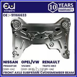 Front Subframe Crossmember For Renault Trafic Vauxhall Vivaro Nissan Primastar Front Subframe Crossmember For Renault Trafic Vauxhall Vivaro Nissan Primastar