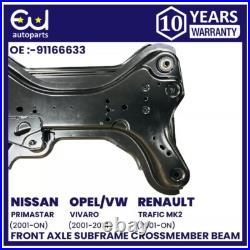 Front Subframe Crossmember For Renault Trafic Vauxhall Vivaro Nissan Primastar Front Subframe Crossmember For Renault Trafic Vauxhall Vivaro Nissan Primastar