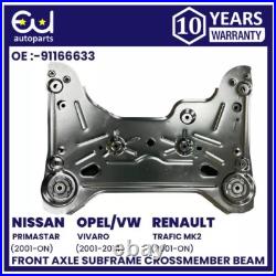 Front Subframe Crossmember For Renault Trafic Vauxhall Vivaro Nissan Primastar Front Subframe Crossmember For Renault Trafic Vauxhall Vivaro Nissan Primastar