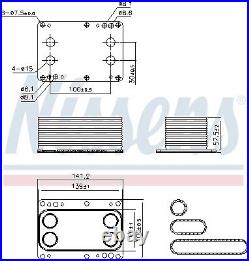 NISSENS 90921 Oil Cooler, engine oil for NISSAN, OPEL, RENAULT, VAUXHALL