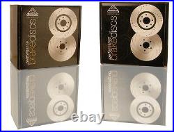 National 16 Grooved and Blacked Brake Discs (Pair) PBD1866XB Fits Renault