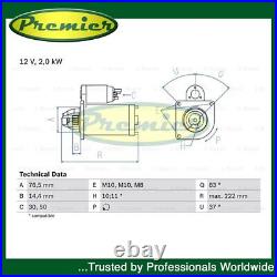 Premier Starter Motor Fits Vauxhall Renault Nissan Opel + Other Models #1