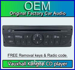 Renault Kangoo CD player, Renault stereo with radio code removal keys 281150049R