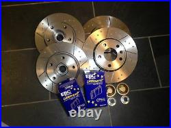 Renault Trafic 1.9/2/2.5 Grooved Brake Discs & EBC UltiMAX Pads, Fnt + Rear 0