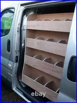 Renault Trafic / Vauxhall Vivaro Side Door Plywood Van Racking Storage Shelving