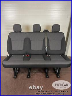 Seat triple bench NEW Renault Trafic Opel Vauxhal Vivaro NV300 Talento belts set