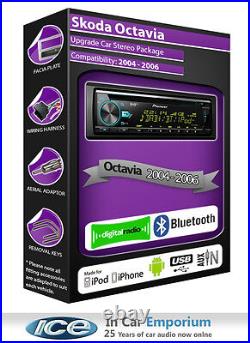 Skoda Octavia DAB radio, Pioneer stereo CD USB AUX player, Bluetooth handsfree
