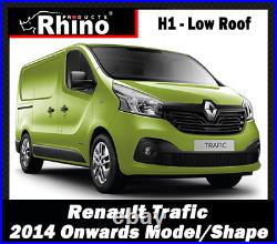 Vauxhall Vivaro & Renault Trafic Roof Rack Rhino Bars x4 With Roller 2014-2021