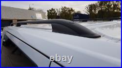 Vauxhall Vivaro Renault Trafic Short Wheel Black Roof Rail Bars Racks 2015onward Vauxhall Vivaro Renault Trafic Short Wheel Black Roof Rail Bars Racks 2015onward