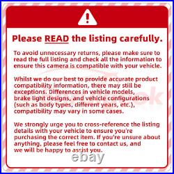 Vauxhall Vivaro Renault Trafic Wireless Rear Brake Light Reversing Camera Kit